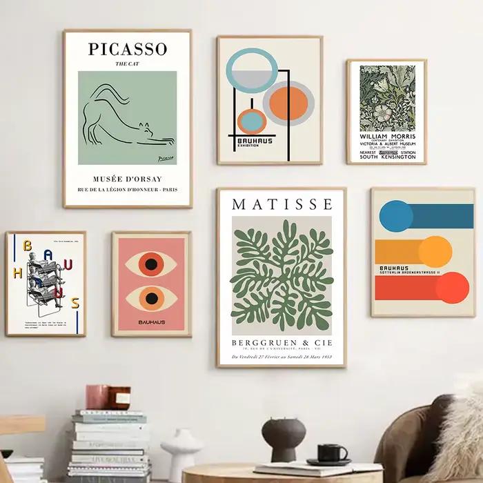 Affiche Murale Abstraite Bauhaus Géométrie Linéaire Matisse