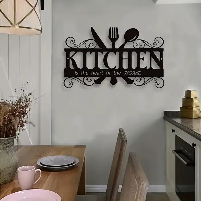 Décoration murale de cuisine en métal