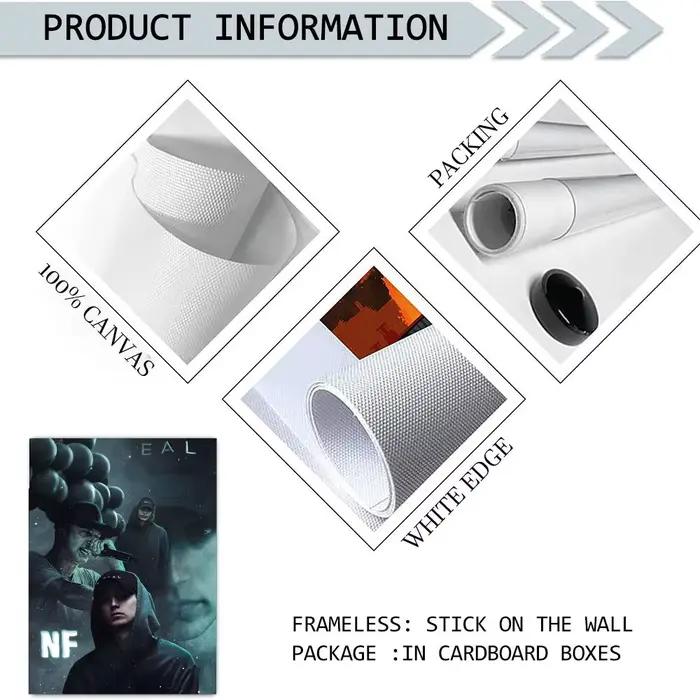 NF Rapper Painting Calligraphy Canvas Poster Wall Art Aesthetic Home Decoration for Living Room