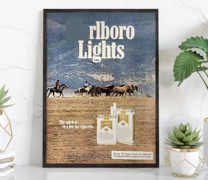 Affiche publicitaire rétro pour cigarettes
