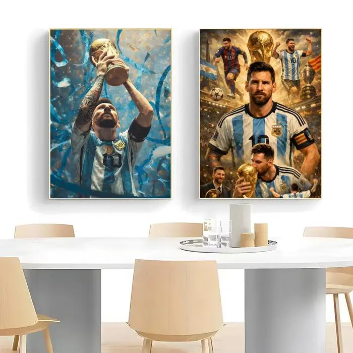 Affiche autocollante de la star du football L-Lionel M-Messi