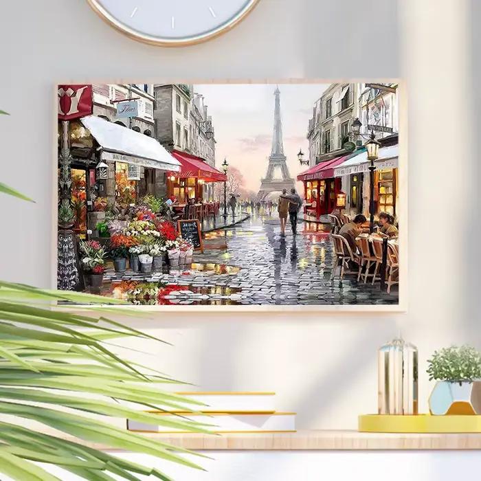 CHENISTORY – Kits de peinture par numéros de paysage de ville pour adultes