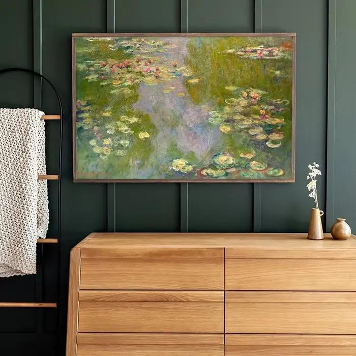 Impression sur toile de l'art de la peinture murale : Jardin de Monet