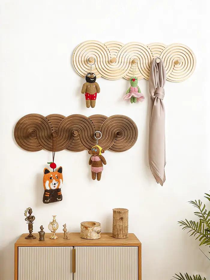 Crochets muraux en bois style Boho