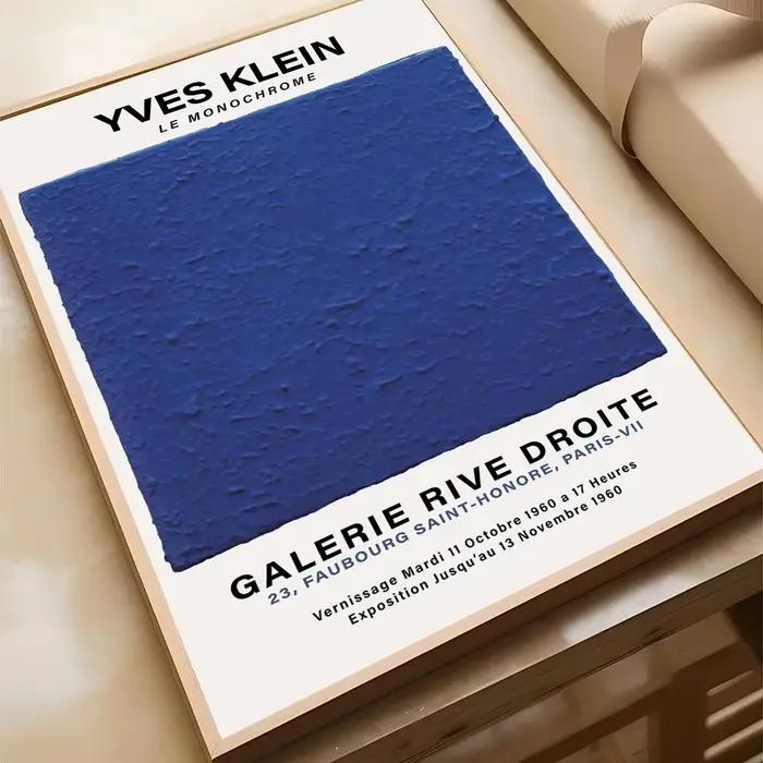 Yves Klein – affiche de galerie d'exposition bleue