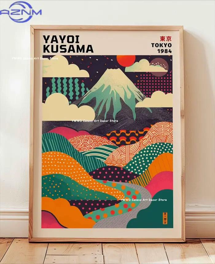 Affiche sur toile AZNM Yayoi Kusama Méduse Rose