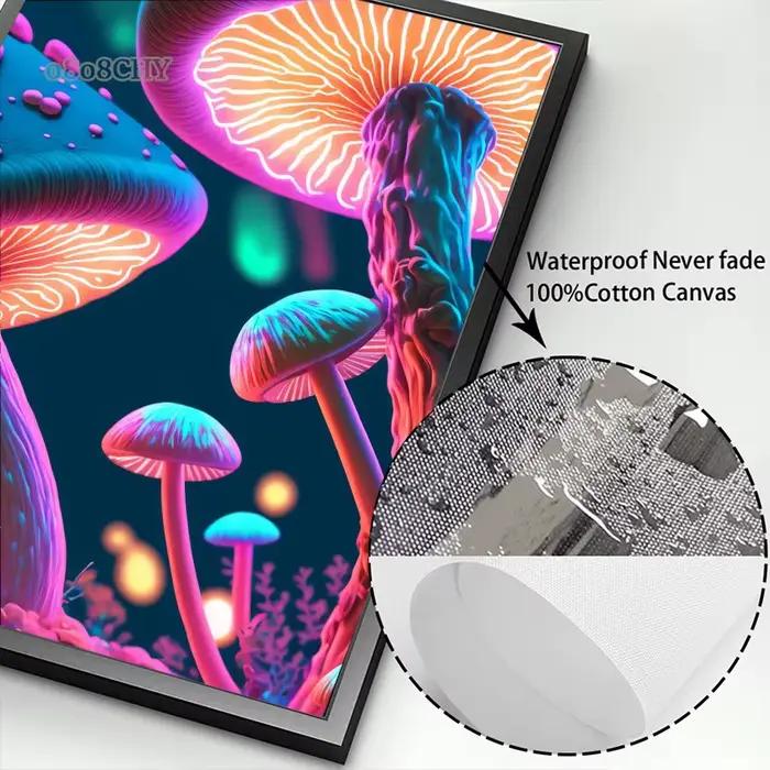 Champignons magiques toile impression affiches