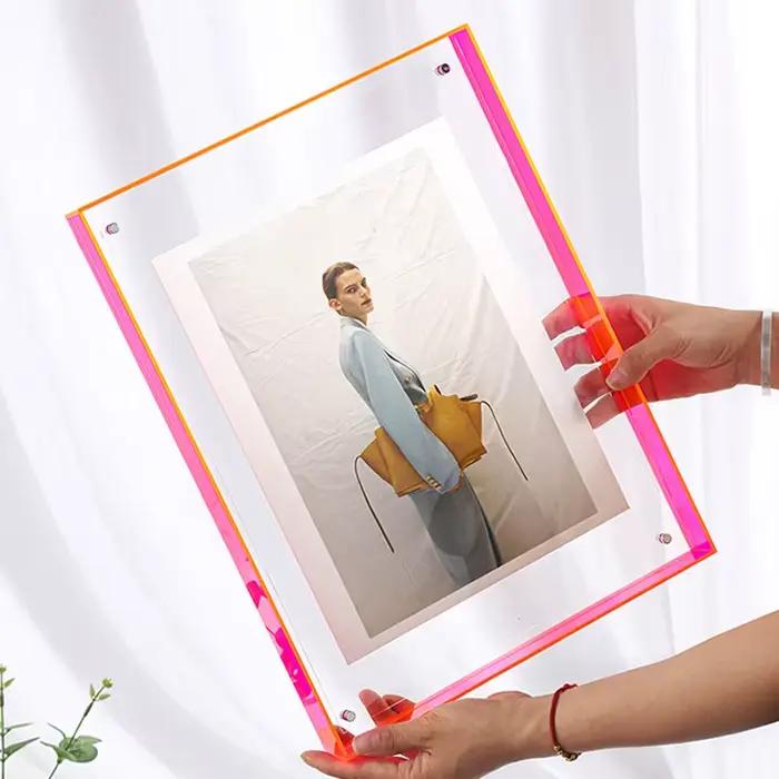 Cadre photo acrylique transparent pour la décoration intérieure