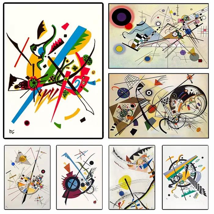 Kandinsky – affiches et imprimés d'œuvres d'art colorées de géométrie abstraite célèbre