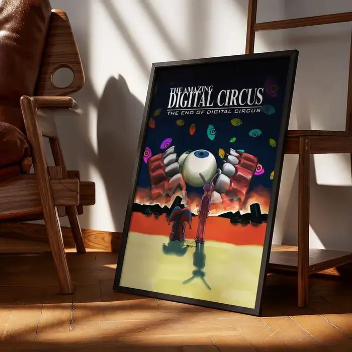Affiche décorative autocollante en PP, affiche de cirque numérique A-Amazing, imperméable, pour appartement et chambre à coucher