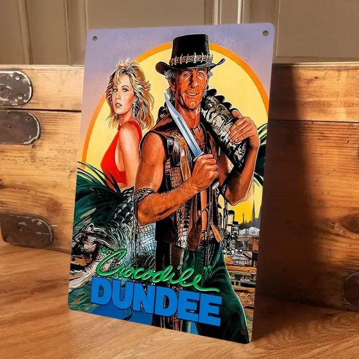 Affiche de film Crocodile Dundee classique plat 2D
