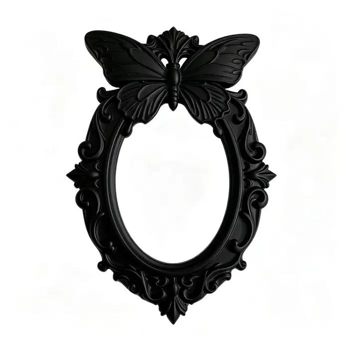 Cadre photo gothique papillon noir