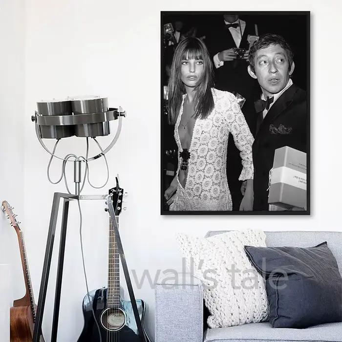 Jane Birkin – affiche de photographie noir et blanc