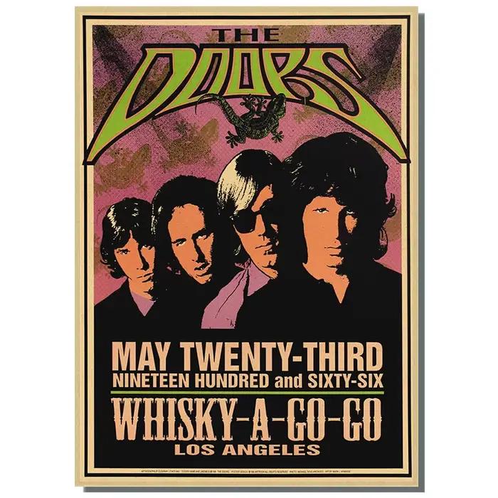 The Doors Jim Morrison-Affiche murale vintage en papier kraft