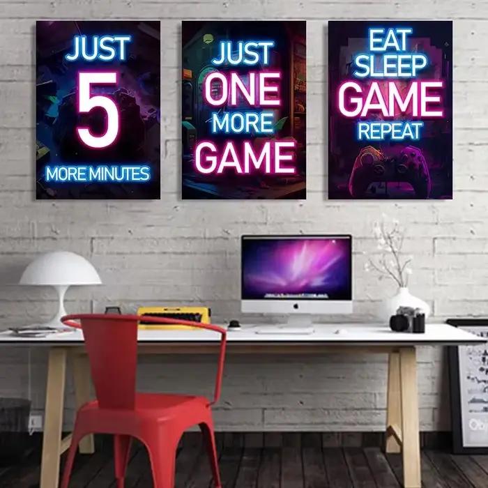 Affiches de décoration de salle de jeu