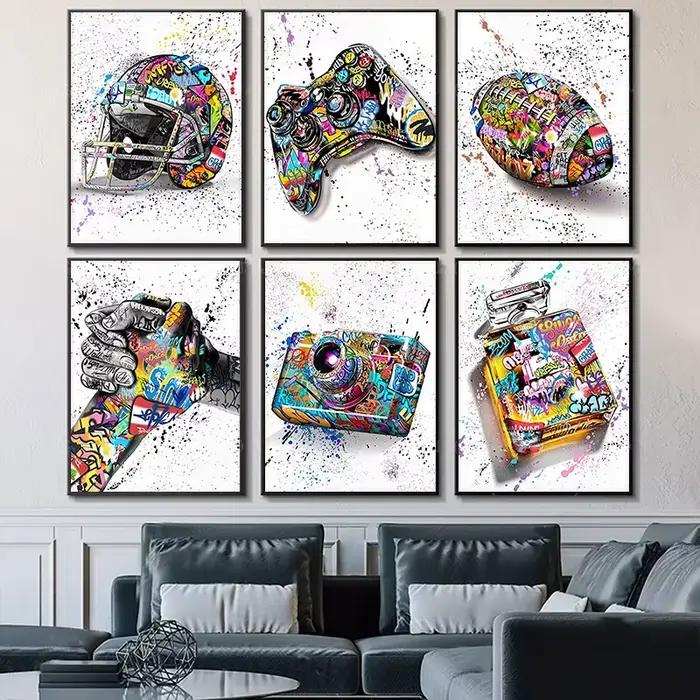 Affiche de Football Graffiti coloré