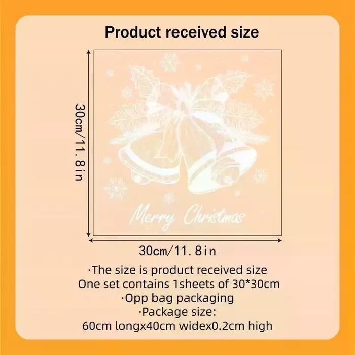 Autocollant flocon de neige cloche blanche de noël