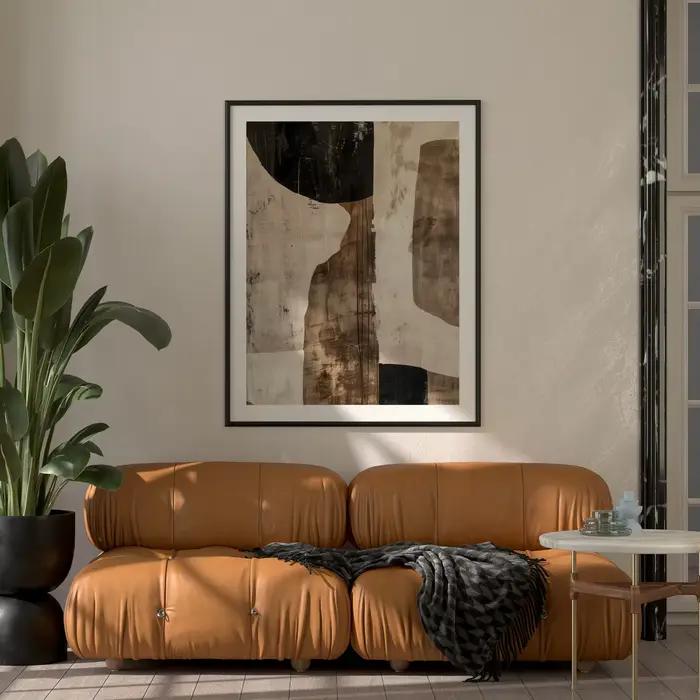 Affiche sur toile abstraite Wabi Sabi japonaise