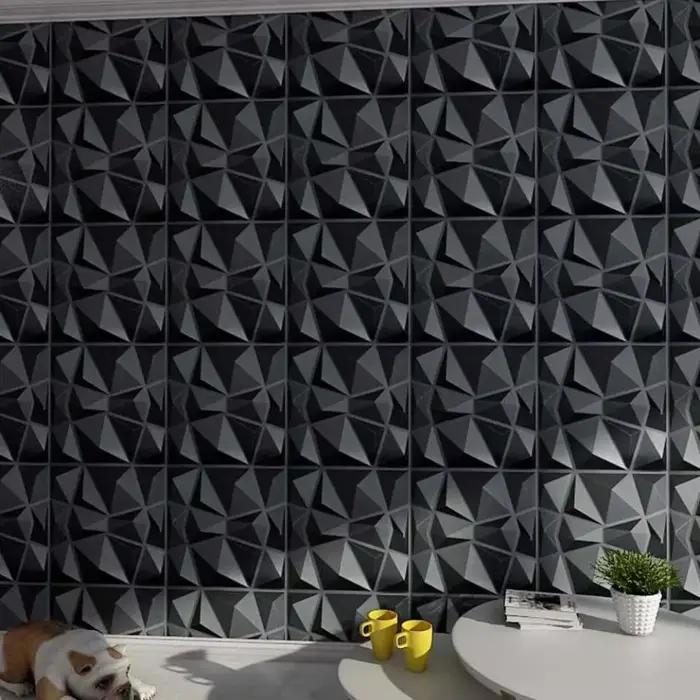 Panneau mural 3D blanc en mousse de brique
