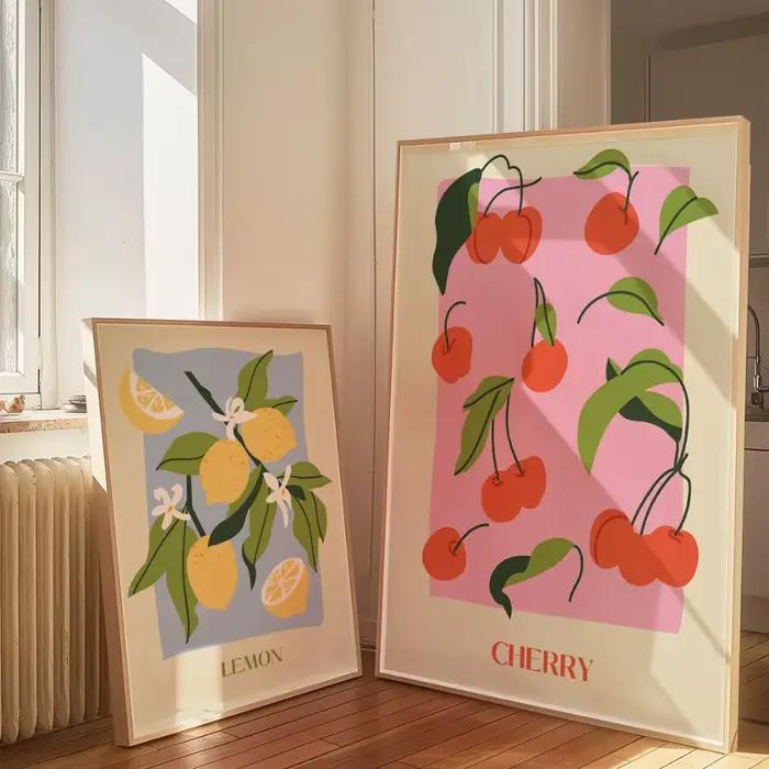 Affiche sans cadre, motif fruits