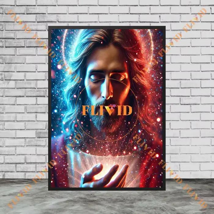 Affiche de la religion sans cadre, peinture sur toile, art mural, décoration de la chambre de l'église, travail missionnaire de Jésus, christianisme