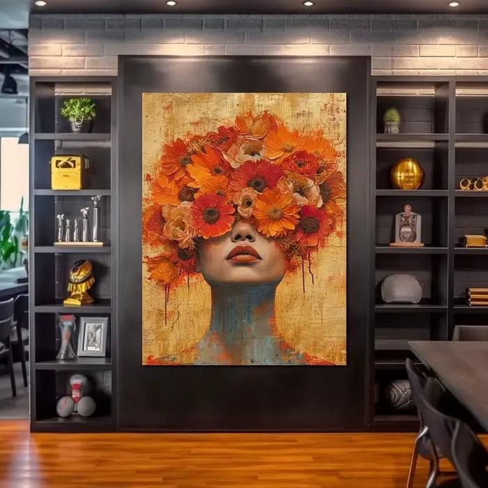Portrait Floral de rêve surréaliste pour femme