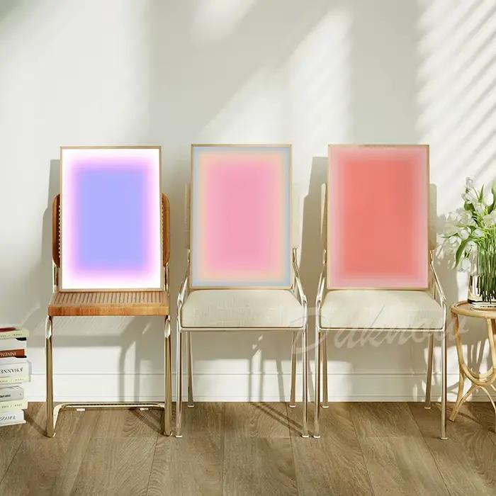 Affiche d'aura colorée imprimée d'art dégradé