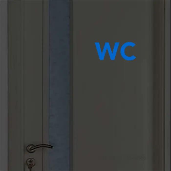 Autocollant de signe de porte de WC