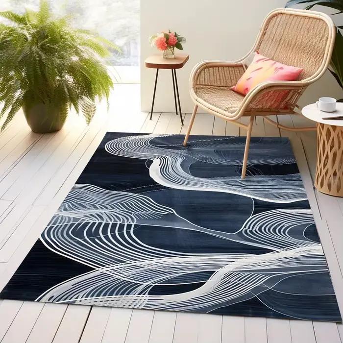 Tapis bleu sarcelle, tapis hippie