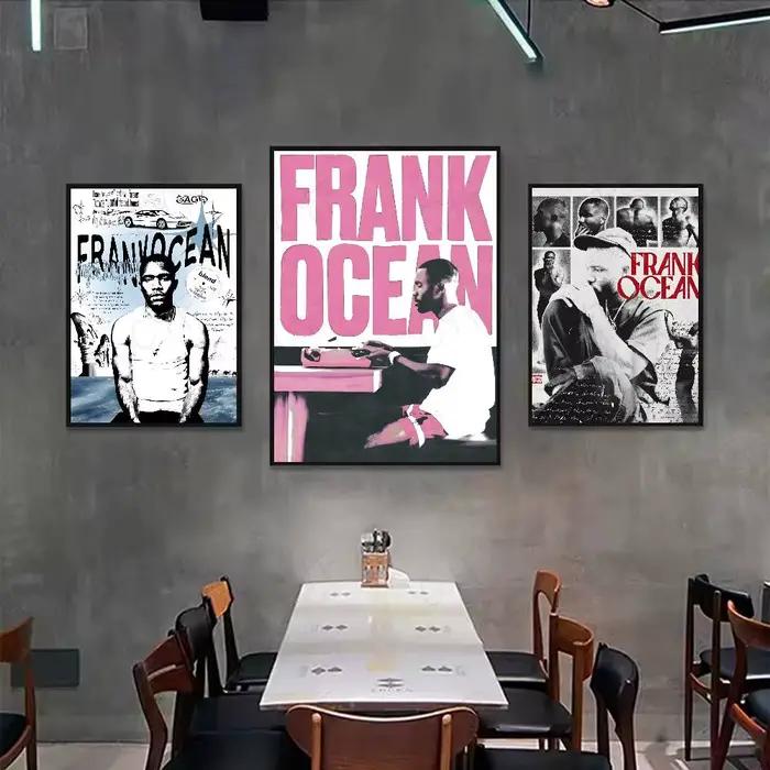 Affiche murale Hip Hop a-artiste Frank o-océan, art imprimé adapté au salon, chambre à coucher, bar, salon, décoration de maison, cadeau
