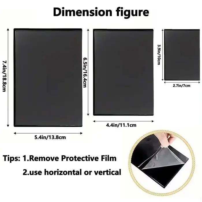 Cadres photo magnétiques noirs 2R/4R/5R avec une poche transparente adaptés aux réfrigérateurs