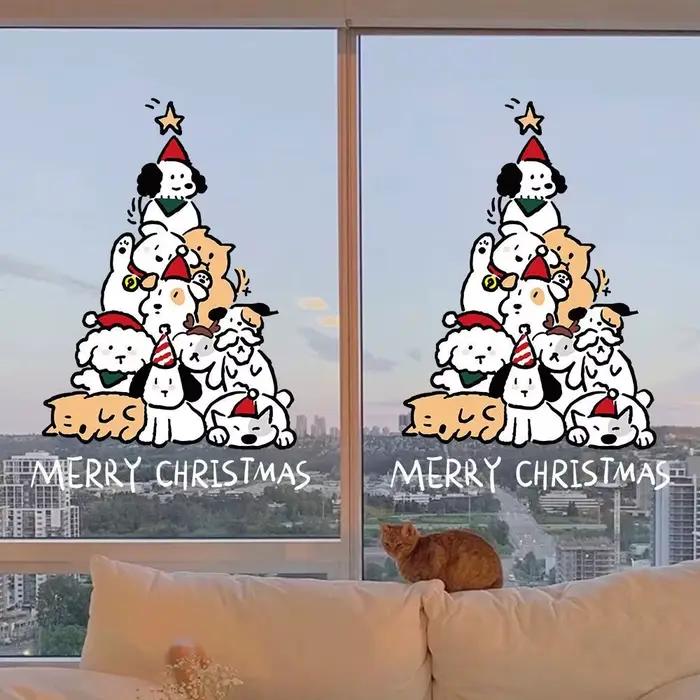 Autocollants colorés du père noël