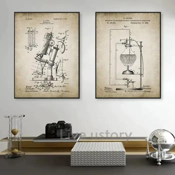 Affiches Vintage d'éléments chimiques imprimées