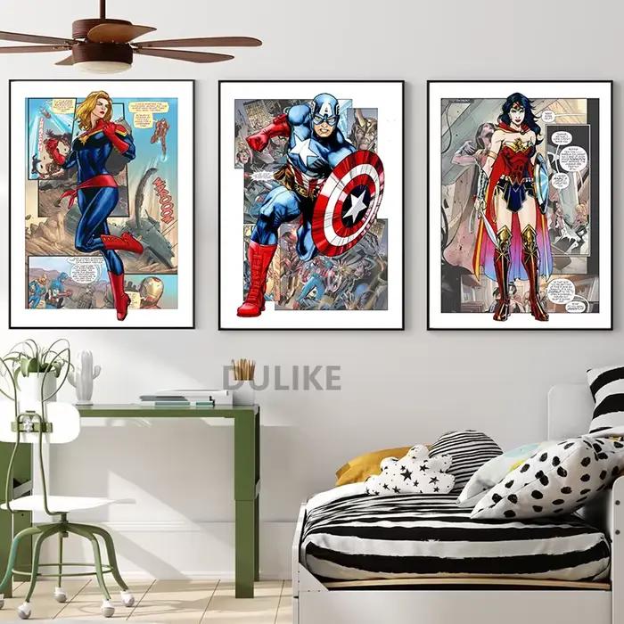 Affiche de Smile Hero Avengers pour décoration murale de chambre d'enfant
