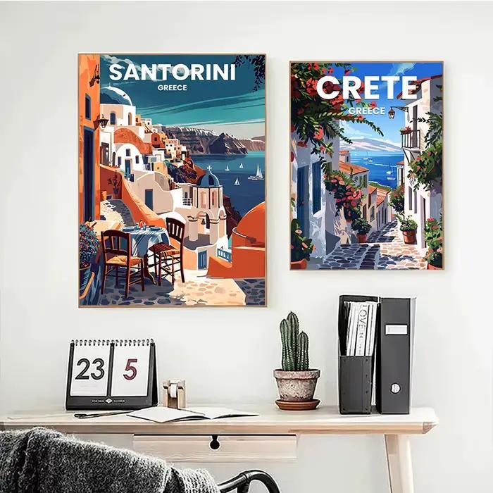 Affiche d'art moderne pour villes de voyage