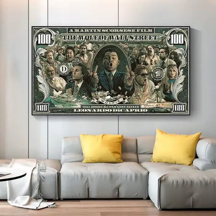 Toile de peinture Graffiti Street Money Art 100 Dollar