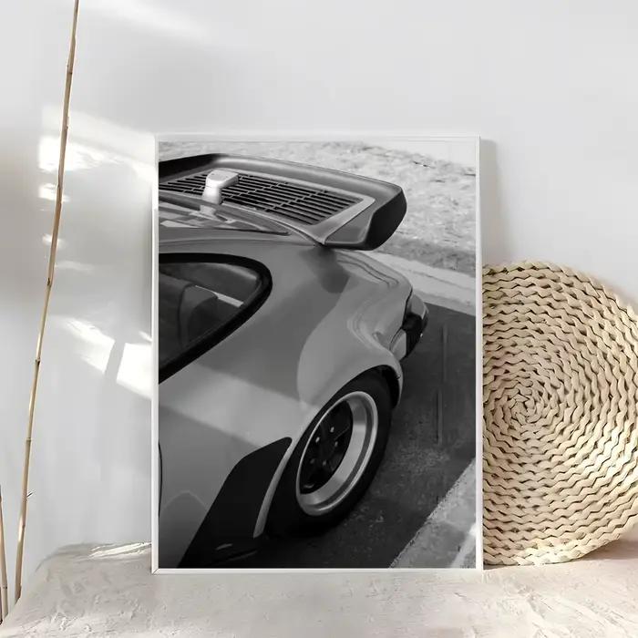 Affiche de véhicule de voiture de luxe noir et blanc