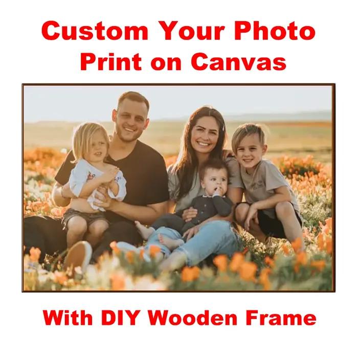 Affiche personnalisée imprimée de votre Photo avec cadre en bois