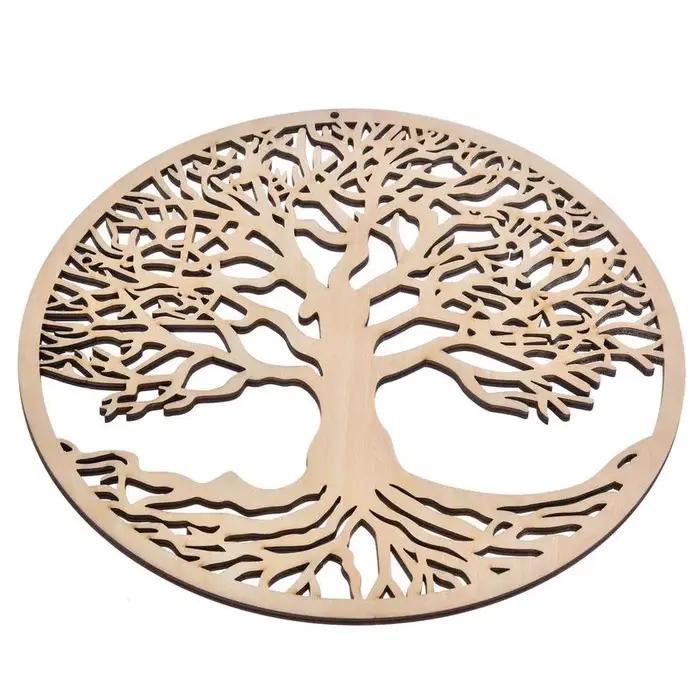 Arbre de vie en bois, décor artistique mural suspendu