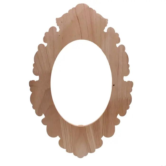 Cadre Photo artisanat en bois tranches de bûches disques cercle découpé grand décor