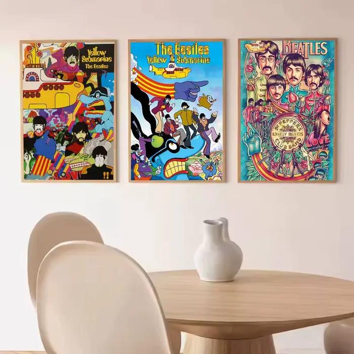 Affiche en papier des Beatles