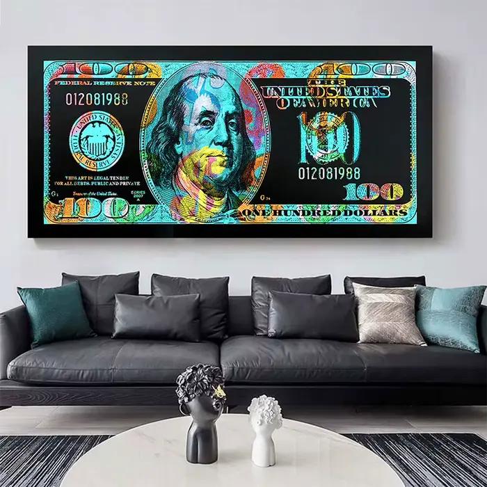 100 Dollar vieil argent mode toile Graffiti esthétique