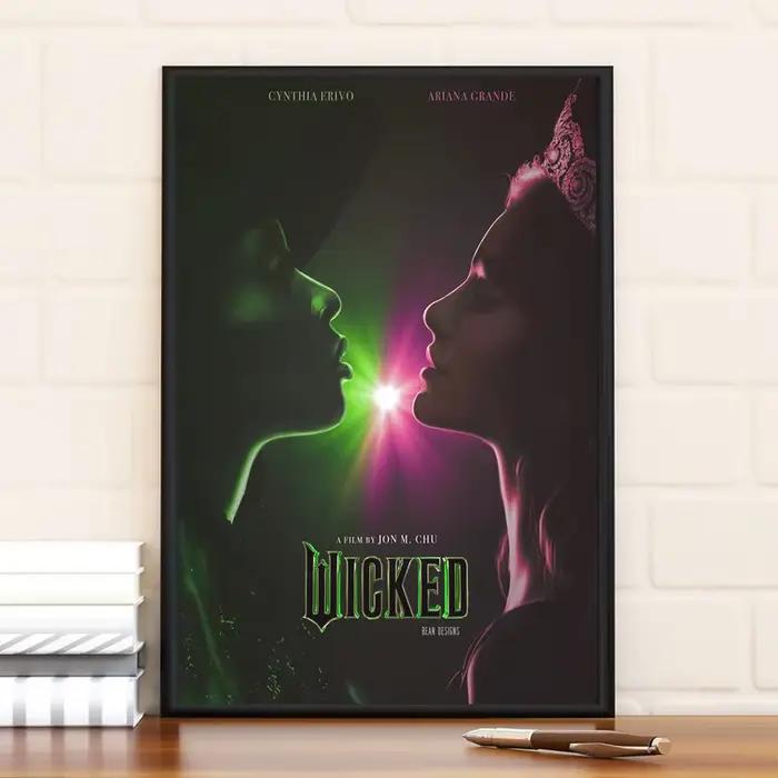 Affiche murale imprimée de film méchant