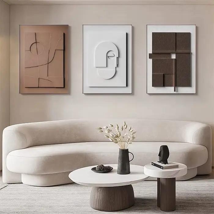 Toile de peinture géométrique effet nordique 3D