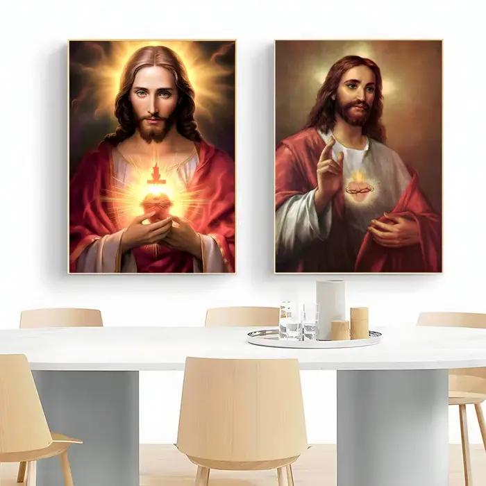 Affiche sur toile du Sacré-Cœur de Jésus
