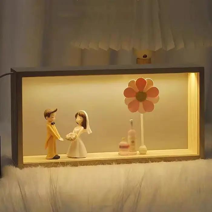 Cadre d'affichage créatif en forme de boîte à ombre