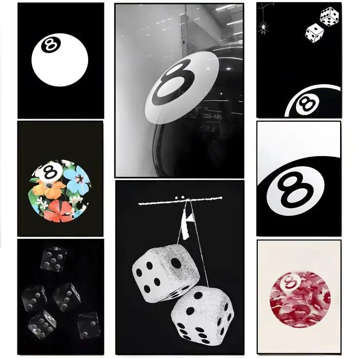 Affiche d'art noir et blanc No Ball