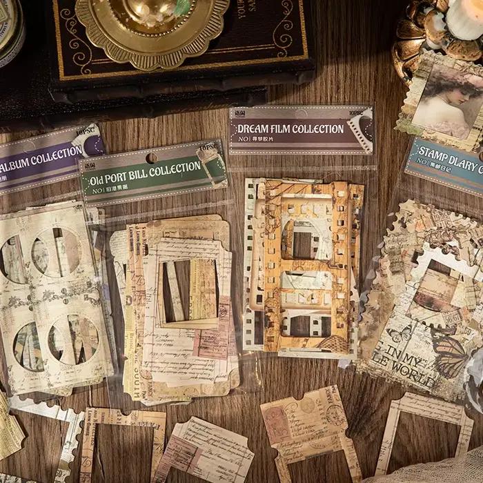Journal GO 20 pièces rétro Album cadre autocollant créatif bricolage Scrapbooking Collage indésirable