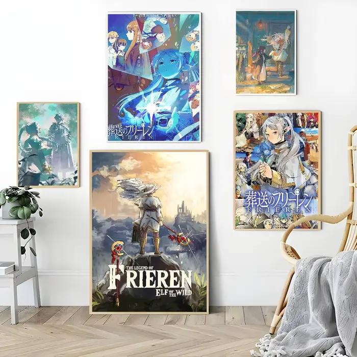 Animation populaire Frieren bonne qualité impressions et affiches Vintage chambre maison Bar café décor esthétique Art peinture murale