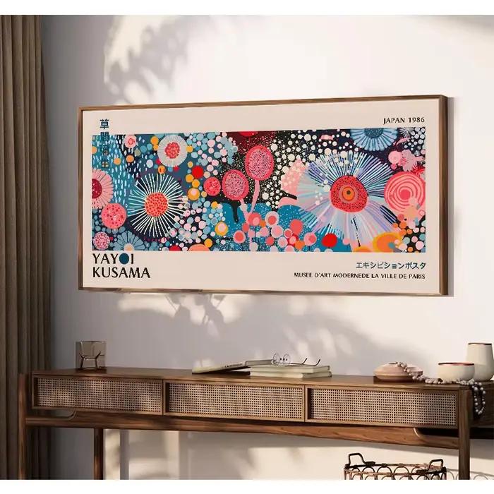 Yayoi Kusama – affiche d'exposition de fleurs